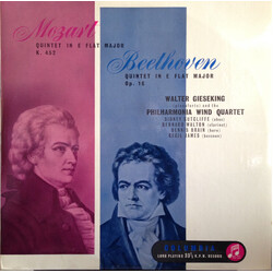 Wolfgang Amadeus Mozart / Ludwig van Beethoven / Walter Gieseking / Philharmonia Wind Quartet Quintet In E Flat Major K. 452 / Quintet In E Flat Major