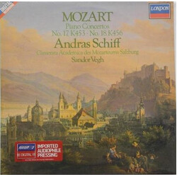 Wolfgang Amadeus Mozart / András Schiff / Camerata Academica Salzburg / Sándor Végh Piano Concertos No. 17, K. 453, No. 18, K. 456 Vinyl LP USED