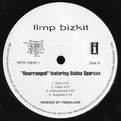 Limp Bizkit Rearranged / Take A Look Around (Timbaland Remixes) Vinyl 12" USED