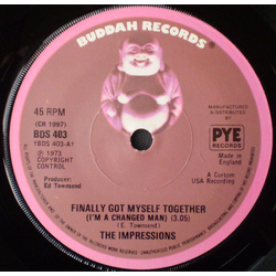 The Impressions Finally Got Myself Together (I'm A Changed Man) Vinyl 7" USED