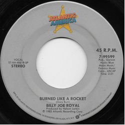Billy Joe Royal Burned Like A Rocket / Lonely Loving You Vinyl 7" USED