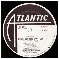 AC/DC Flick Of The Switch Vinyl 12" USED