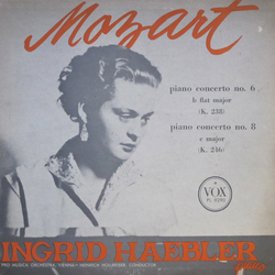 Wolfgang Amadeus Mozart / Ingrid Haebler Piano Concerto No. 6 B Flat Major (K. 238) And Piano Concerto No. 8 C Major (K. 246) Vinyl LP USED