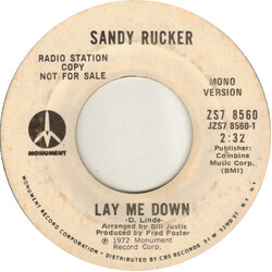 Sandy Rucker Lay Me Down USED VINYL 7INCH 45 RPM SINGLE PROMO STEREO MONO