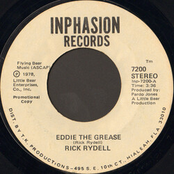 Rick Rydell Eddie The Grease USED VINYL 7INCH 45 RPM PROMO