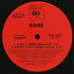 Kobe Bryant K.O.B.E. Remix Vinyl 12" USED