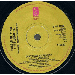 Harold Melvin And The Blue Notes / Teddy Pendergrass Don't Leave Me This Way Vinyl 7" USED