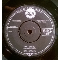 Neil Sedaka Oh! Carol Vinyl 7" USED