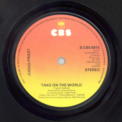 Judas Priest Take On The World Vinyl 7" USED