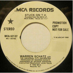 Warren Schatz / The Universal City Orchestra Stuck On T.V. USED VINYL 7INCH 45 RPM SINGLE STEREO PROMO