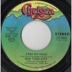 New York City Take My Hand / Can't Survive Without My Sweets Vinyl 7" USED