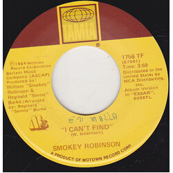 Smokey Robinson I Can't Find Vinyl 7" USED