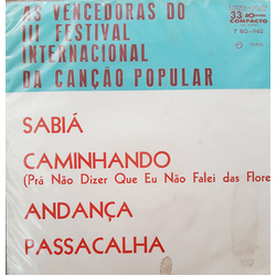 Various As Vencedoras Do III Festival Internacional Da Canção Popular Vinyl 7" USED