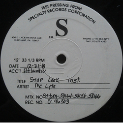 MC Lyte Stop, Look, Listen Vinyl 12" USED