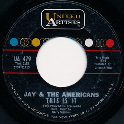 Jay & The Americans This Is It Vinyl 7" USED