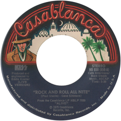 Kiss Rock And Roll All Nite Vinyl 7" USED