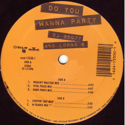 DJ Scott / Lorna B. Do You Wanna Party Vinyl 12" USED