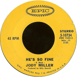 Jody Miller He's So Fine Vinyl 7" USED