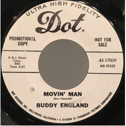 Buddy England Movin' Man Vinyl 7" USED