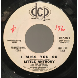 Little Anthony & The Imperials I Miss You So USED VINYL 7INCH 45 RPM PROMO