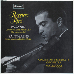 Ruggiero Ricci / Niccolò Paganini / Camille Saint-Saëns / Cincinnatti Symphony Orchestra / Max Rudolf Concerto No. 2 in B Minor Op.7 ("La Campanella")