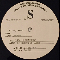 Definition Of Sound Now Is Tomorrow Vinyl 12" USED