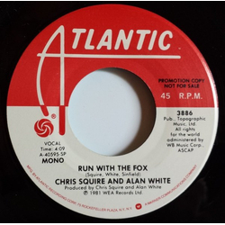 Chris Squire / Alan White Run With The Fox Vinyl 7" USED