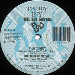 De La Soul Plug Tunin' / Freedom Of Speak Vinyl 12" USED