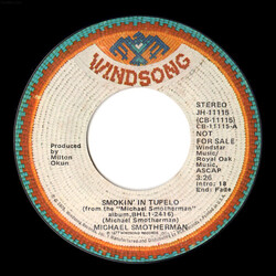 Micheal Smotherman Smokin' In Tupelo USED VINYL 7INCH 45 RPM PROMO