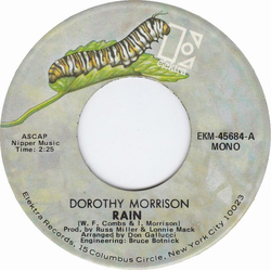 Dorothy Morrison Rain / John The Rabbit Vinyl 7" USED