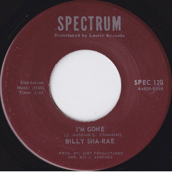Billy Sha-Rae I'm Gone / Let's Do It Again Vinyl 7" USED