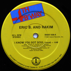Eric B. & Rakim I Know You Got Soul Vinyl 12" USED