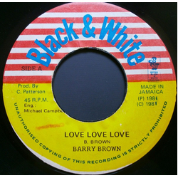 Barry Brown Love Love Love Vinyl 7" USED
