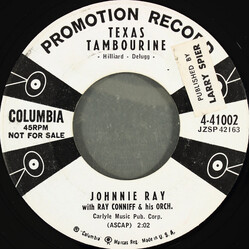 Johnnie Ray Texas Tambourine / Pink Sweater Angel USED VINYL 7INCH 45 RPM SINGLE PROMO
