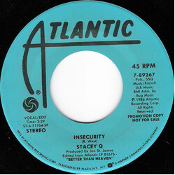 Stacey Q Insecurity USED VINYL PROMO 7INCH