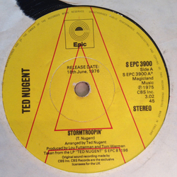Ted Nugent Stormtroopin' Vinyl 7" USED