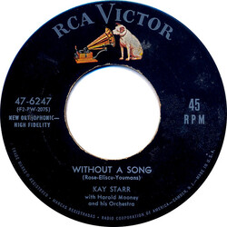 Kay Starr Without A Song / Home Sweet Home On The Range USED VINYL 7INCH SINGLE 45 RPM