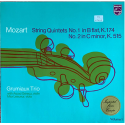 Wolfgang Amadeus Mozart / Grumiaux Trio / Arpad Gérecz / Max Lesueur String Quintets No. 1 In B Flat, K. 174 / No. 2 In C Minor, K. 515  Volume 1 Viny