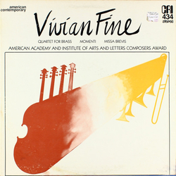 Vivian Fine Quartet For Brass / Momenti / Missa Brevis Vinyl LP USED