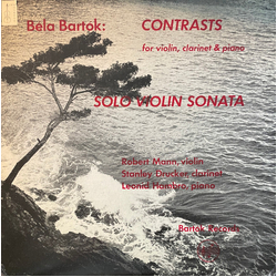 Béla Bartók Contrasts . Solo Violin Sonata Vinyl LP USED