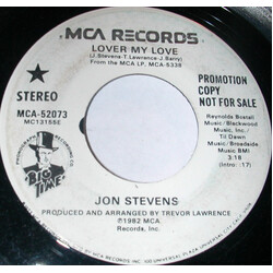 Jon Stevens Lover My Love USED VINYL 7INCH 45 RPM SINGLE PROMO