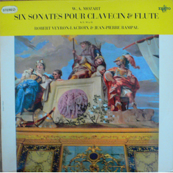 Wolfgang Amadeus Mozart / Robert Veyron-Lacroix / Jean-Pierre Rampal Six Sonates Pour Clavecin Et Flute (K.V. 10 A 15) Vinyl LP USED