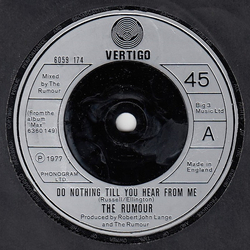The Rumour Do Nothing Till You Hear From Me Vinyl 7" USED