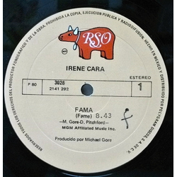 Irene Cara Fama = Fame Vinyl 12" USED