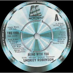 Smokey Robinson Being With You Vinyl 7" USED