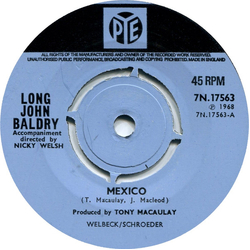 Long John Baldry Mexico Vinyl 7" USED