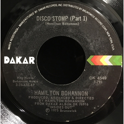 Hamilton Bohannon Disco Stomp Vinyl 7" USED