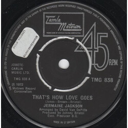 Jermaine Jackson That's How Love Goes USED VINYL 7INCH SINGLE 45 RPM