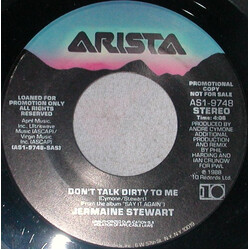 Jermaine Stewart Don't Talk Dirty To Me USED VINYL 7INCH 45 RPM PROMO