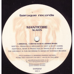 Manticore Slaves VINYL 12" USED